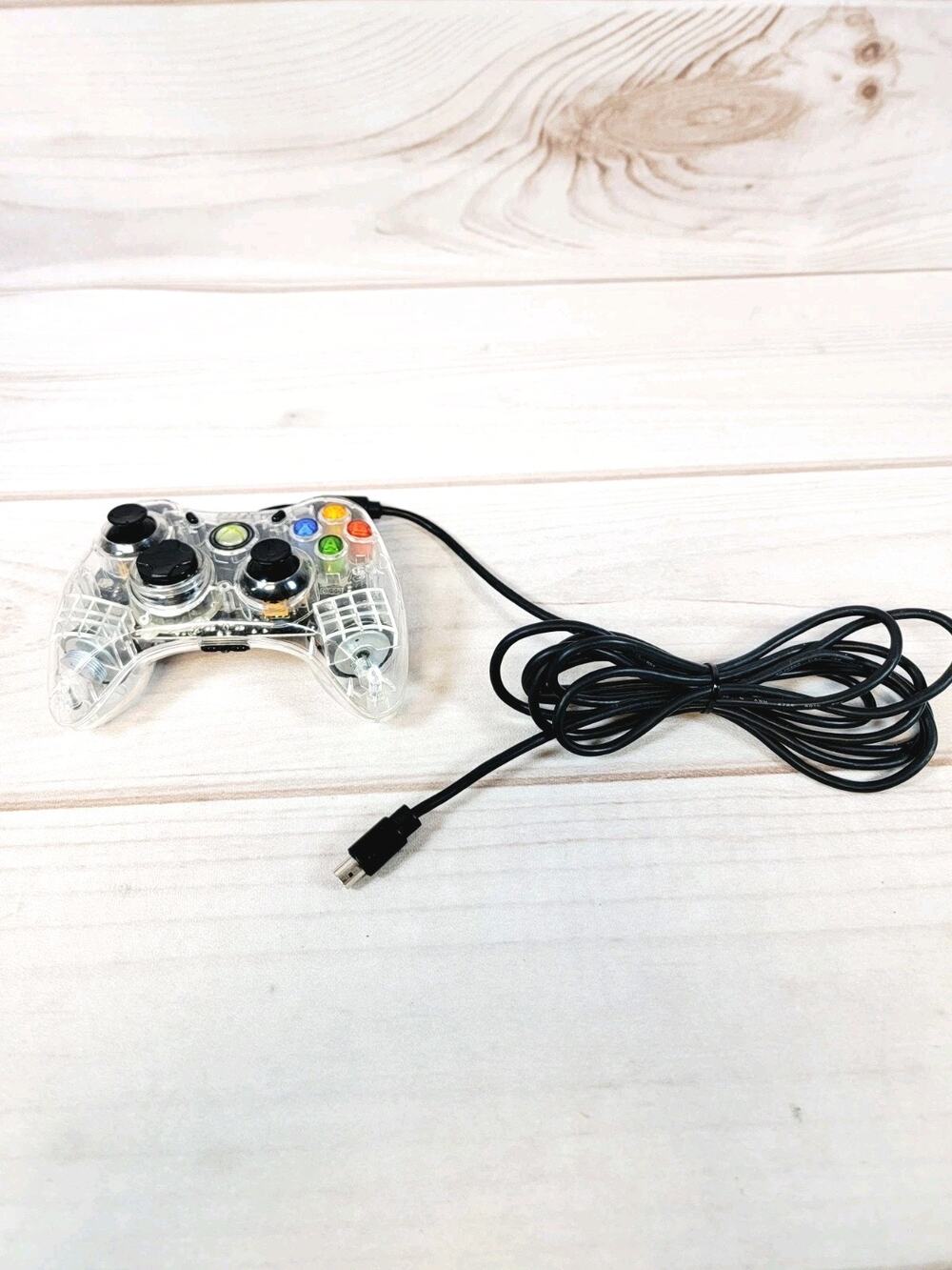 Xbox 360 Clear PDP Afterglow Wired Controller Model PL-3702 Breakaway